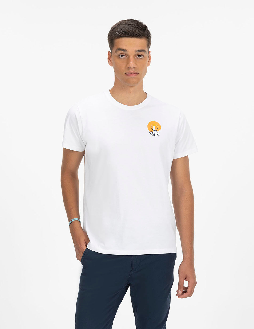 CAMISETA ESTAMPADO ESENCIALES ACUARELA BLANCO PURO