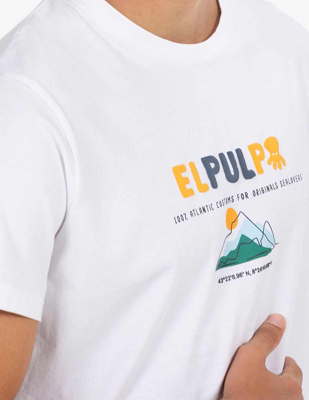 PURE WHITE MOUNTAINS PRINT T-SHIRT