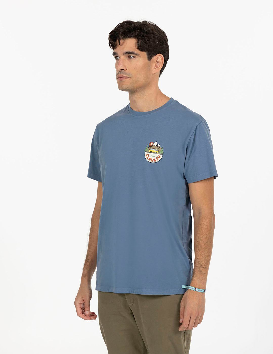 MOUNTAIN VAN INDIGO DELAVÉ PRINTED T-SHIRT