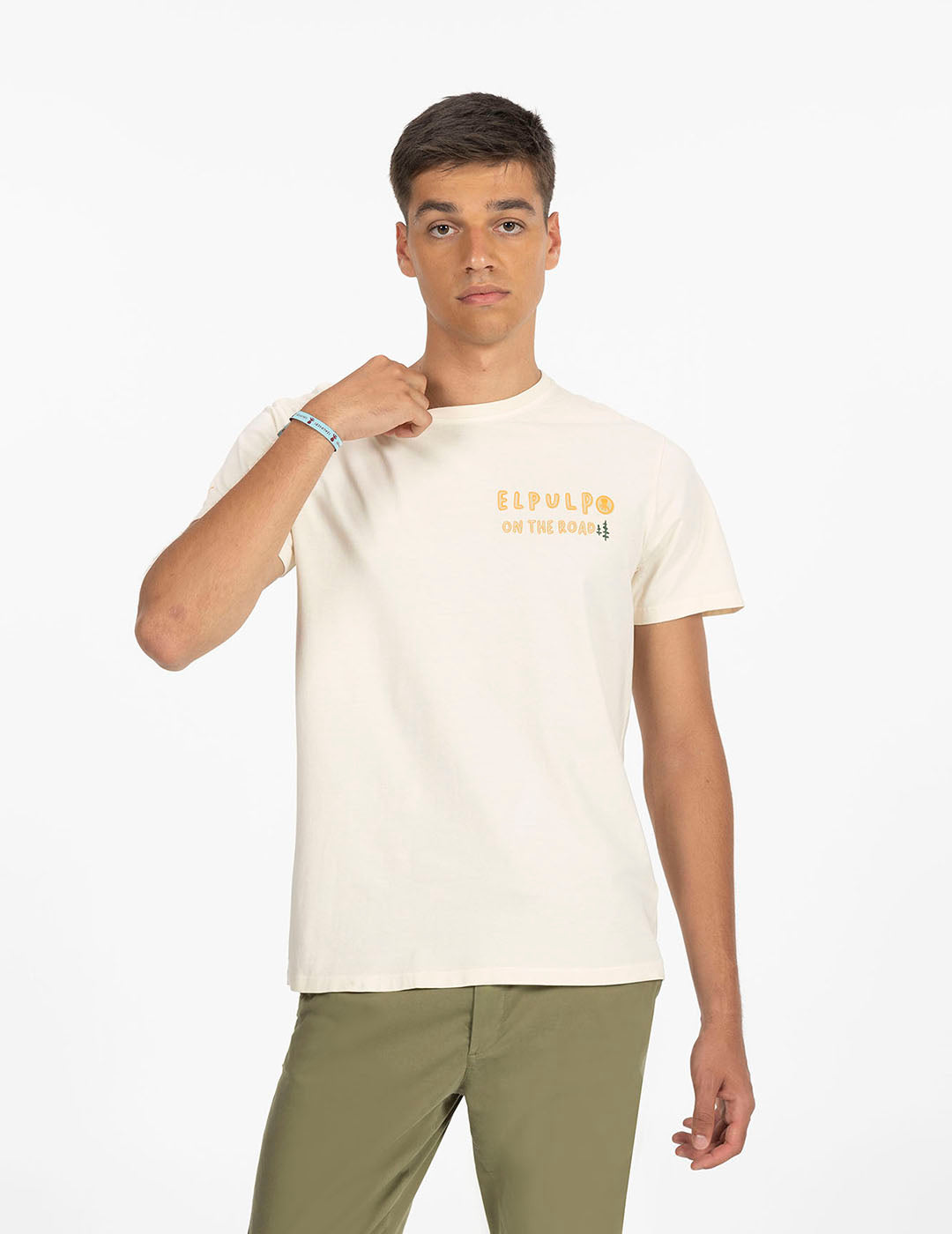 OFF-WHITE ON THE ROAD PRINTED T-SHIRT