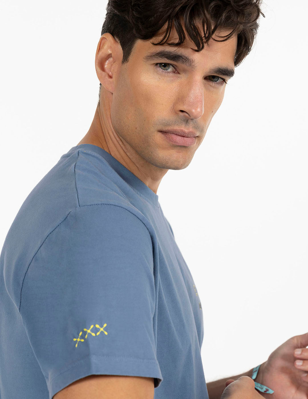 ON THE ROAD PRINTED T-SHIRT INDIGO DELAVÉ