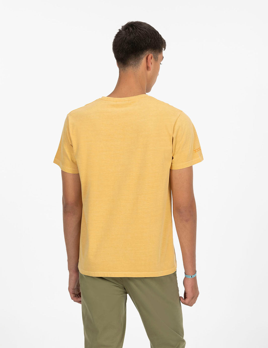 DELAVÉ MUSTARD ETHNIC OARS PRINT T-SHIRT