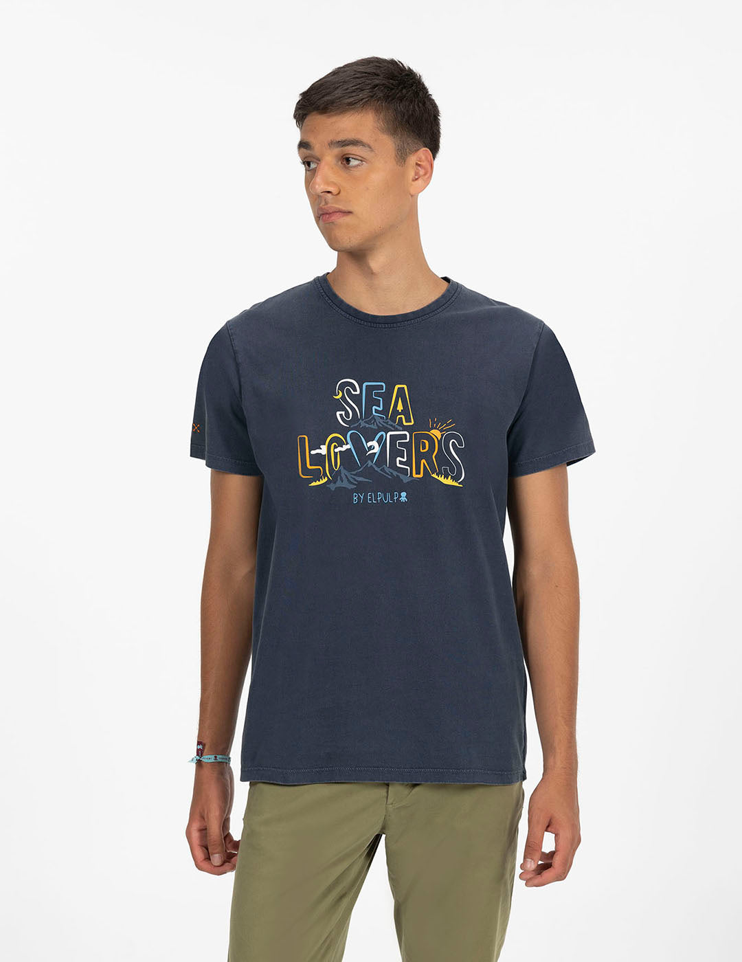 SEALOVERS COLORS NAVY BLUE DELAVÉ PRINTED T-SHIRT