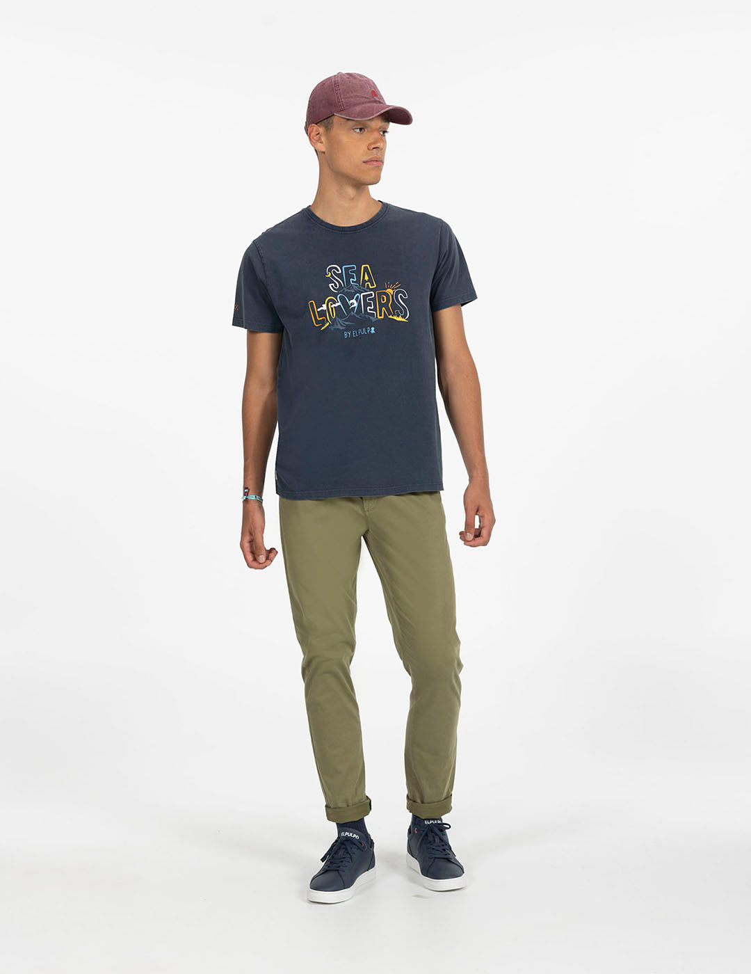 SEALOVERS COLORS NAVY BLUE DELAVÉ PRINTED T-SHIRT