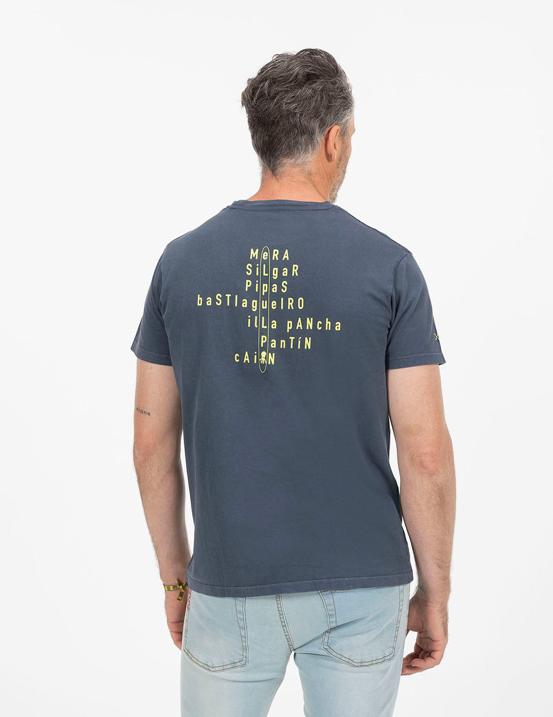 DELAVÉ NAVY BLUE PLAGE WASHED T-SHIRT