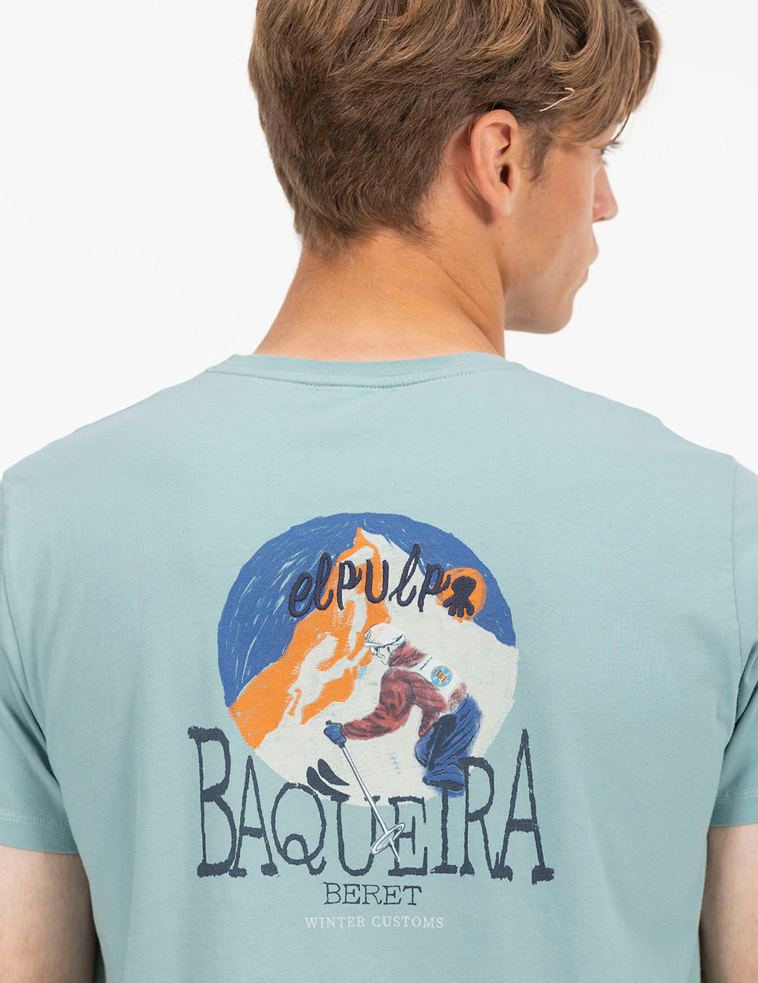 BAQUEIRA BERET PRINTED T-SHIRT SAPPHIRE BLUE