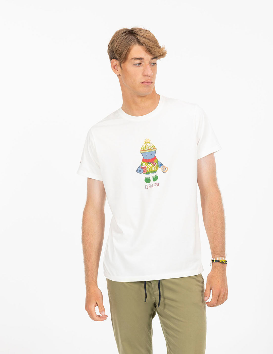 CAMISETA ESTAMPADO ELPULPO NIEVE BLANCO ROTO