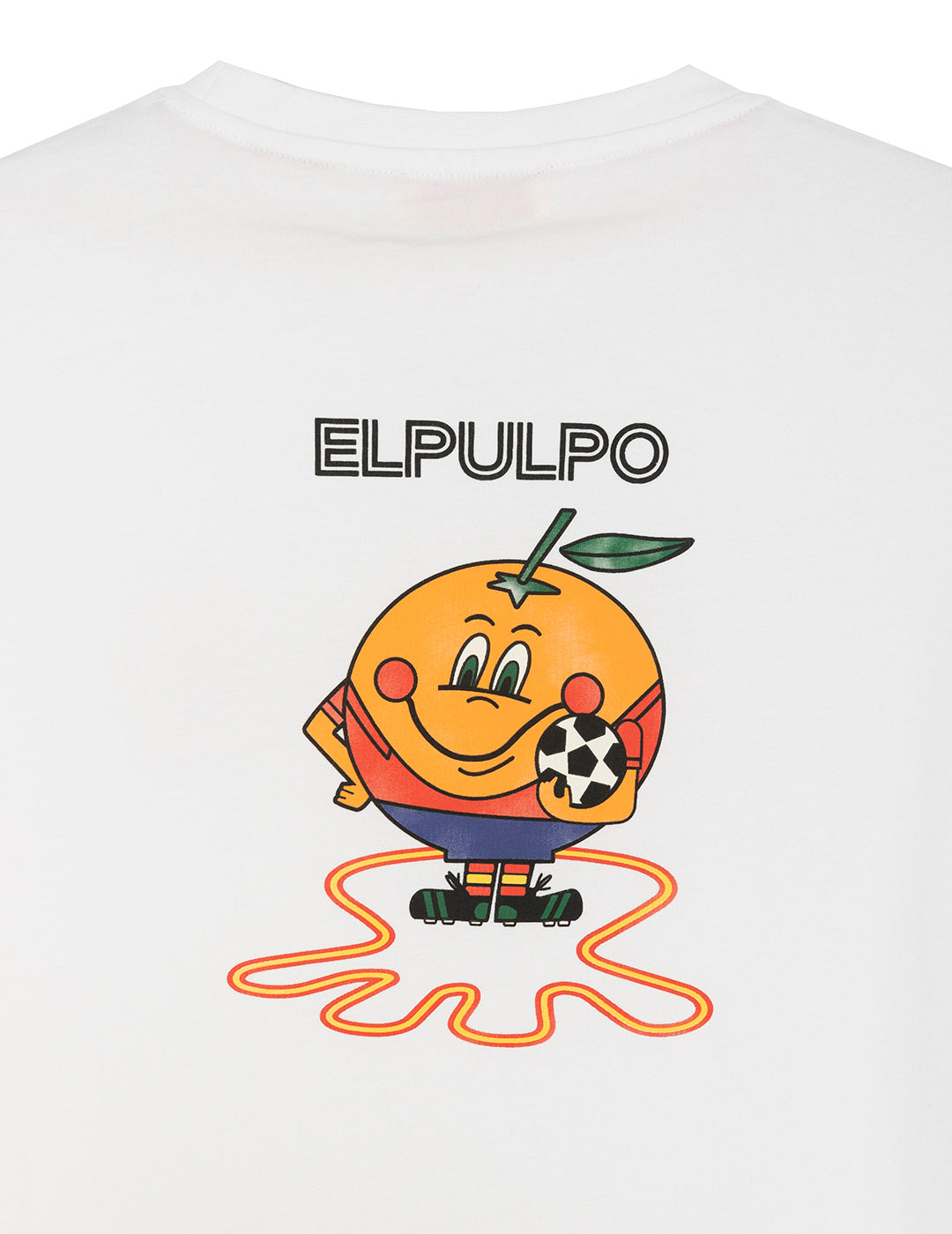 CAMISETA NIÑO ESTAMPADO TRIPLE EMBLEMA NARANJITO BLANCO PURO