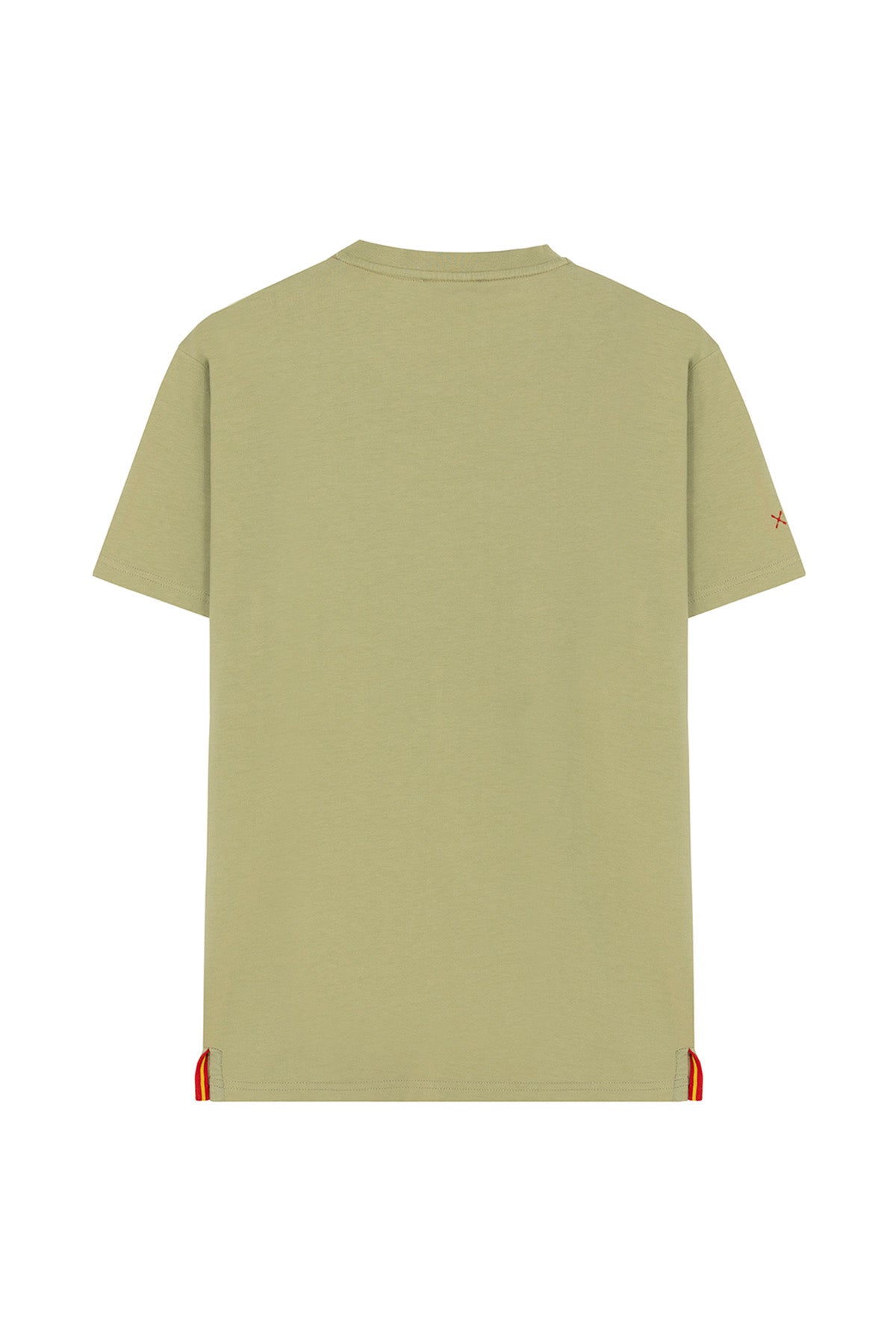 SAGE GREEN FOOTBALL MATCH DRAWN PRINT T-SHIRT