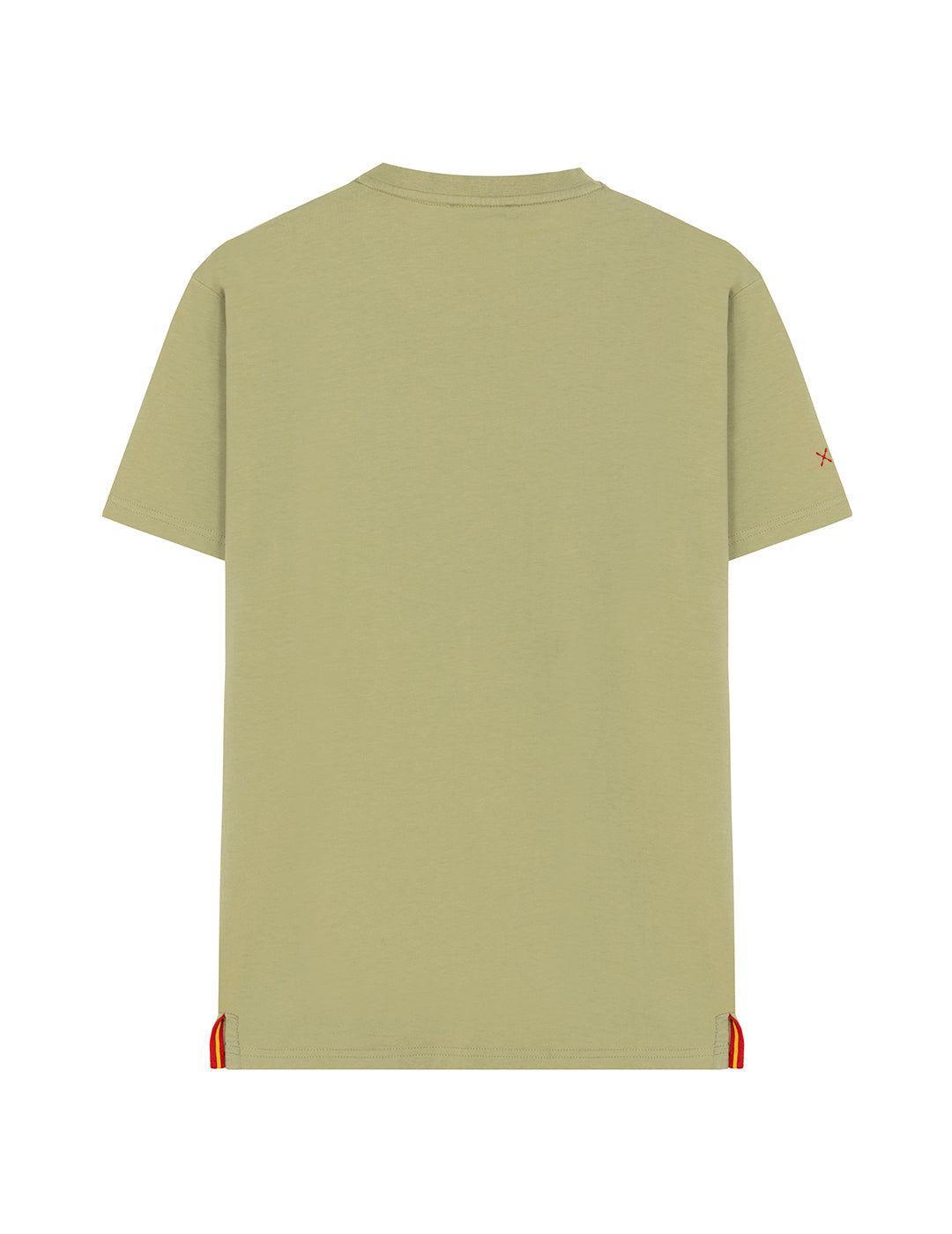 SAGE GREEN FOOTBALL MATCH DRAWN PRINT T-SHIRT