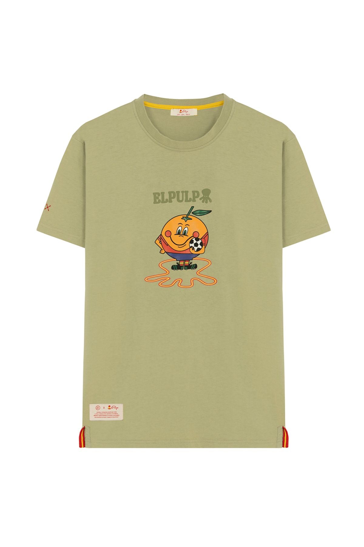 CAMISETA ESTAMPADO ELPULPO Y NARANJITO VERDE SALVIA