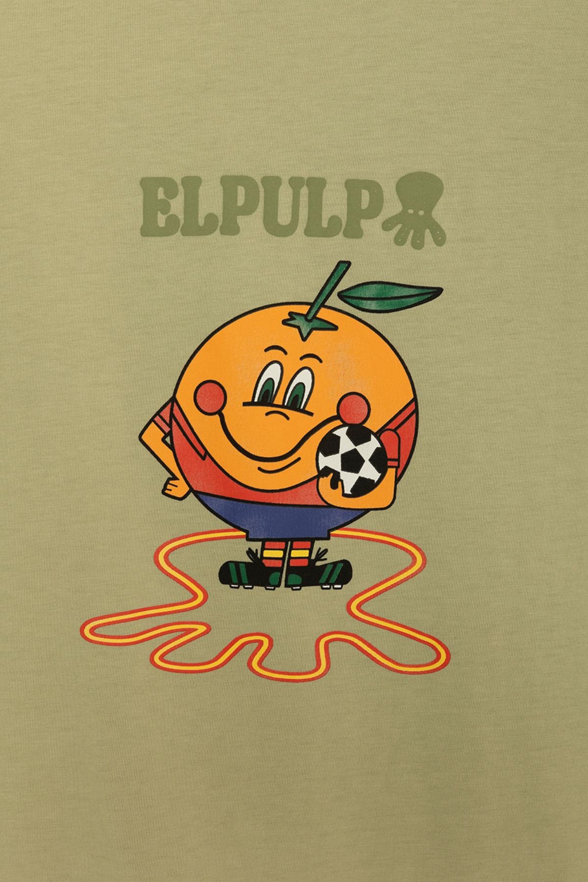 CAMISETA ESTAMPADO ELPULPO Y NARANJITO VERDE SALVIA