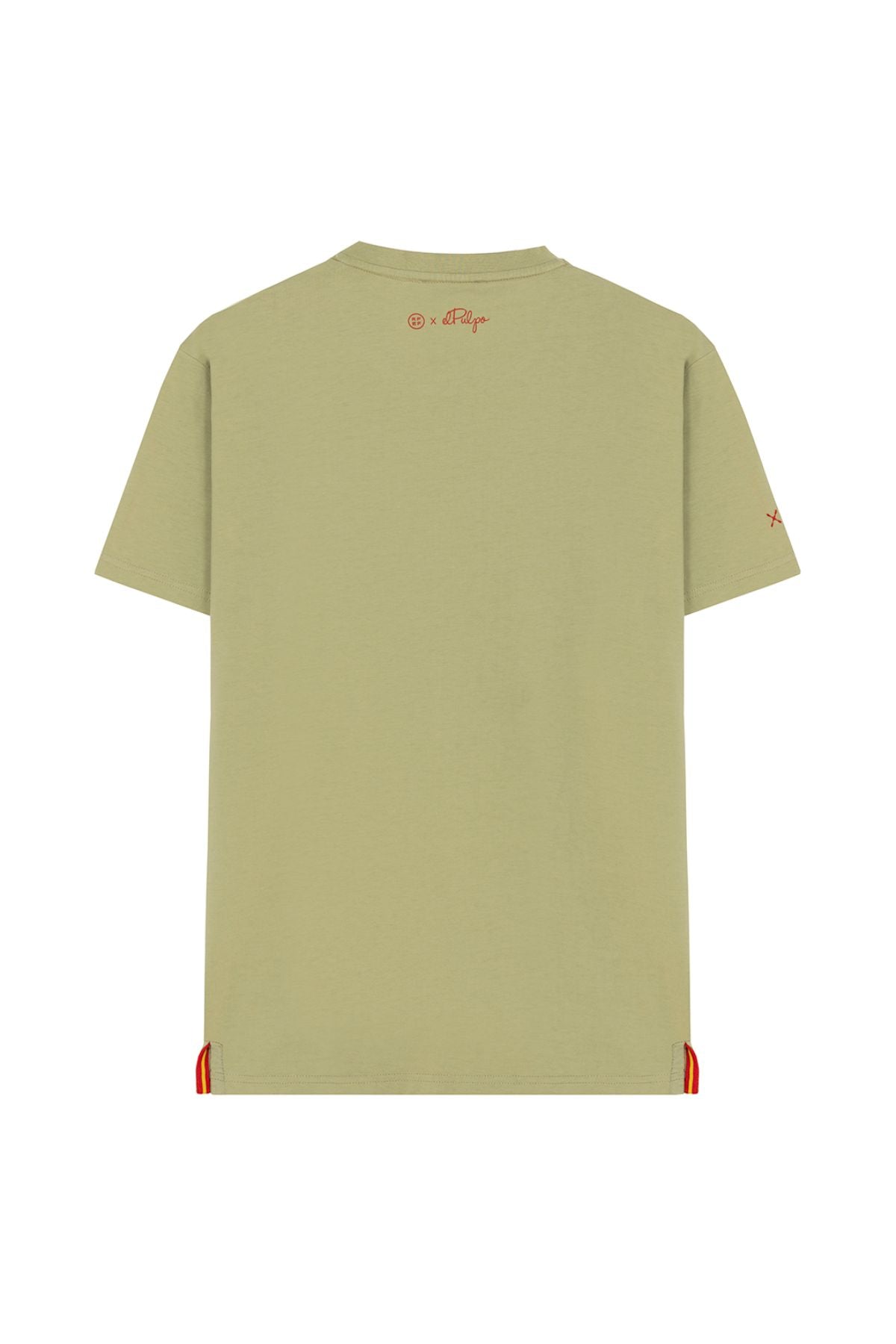 CAMISETA ESTAMPADO ELPULPO Y NARANJITO VERDE SALVIA