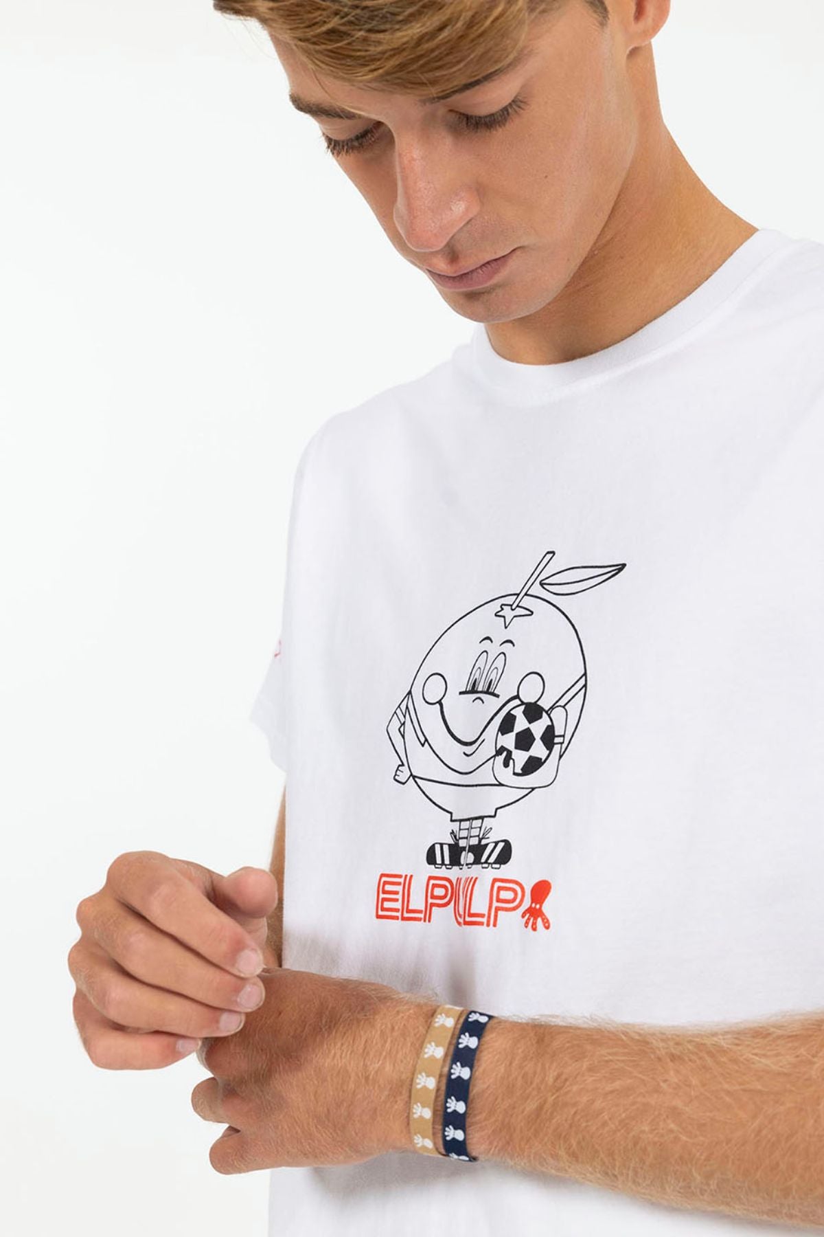 CAMISETA ESTAMPADO SILUETA NARANJITO BLANCO PURO