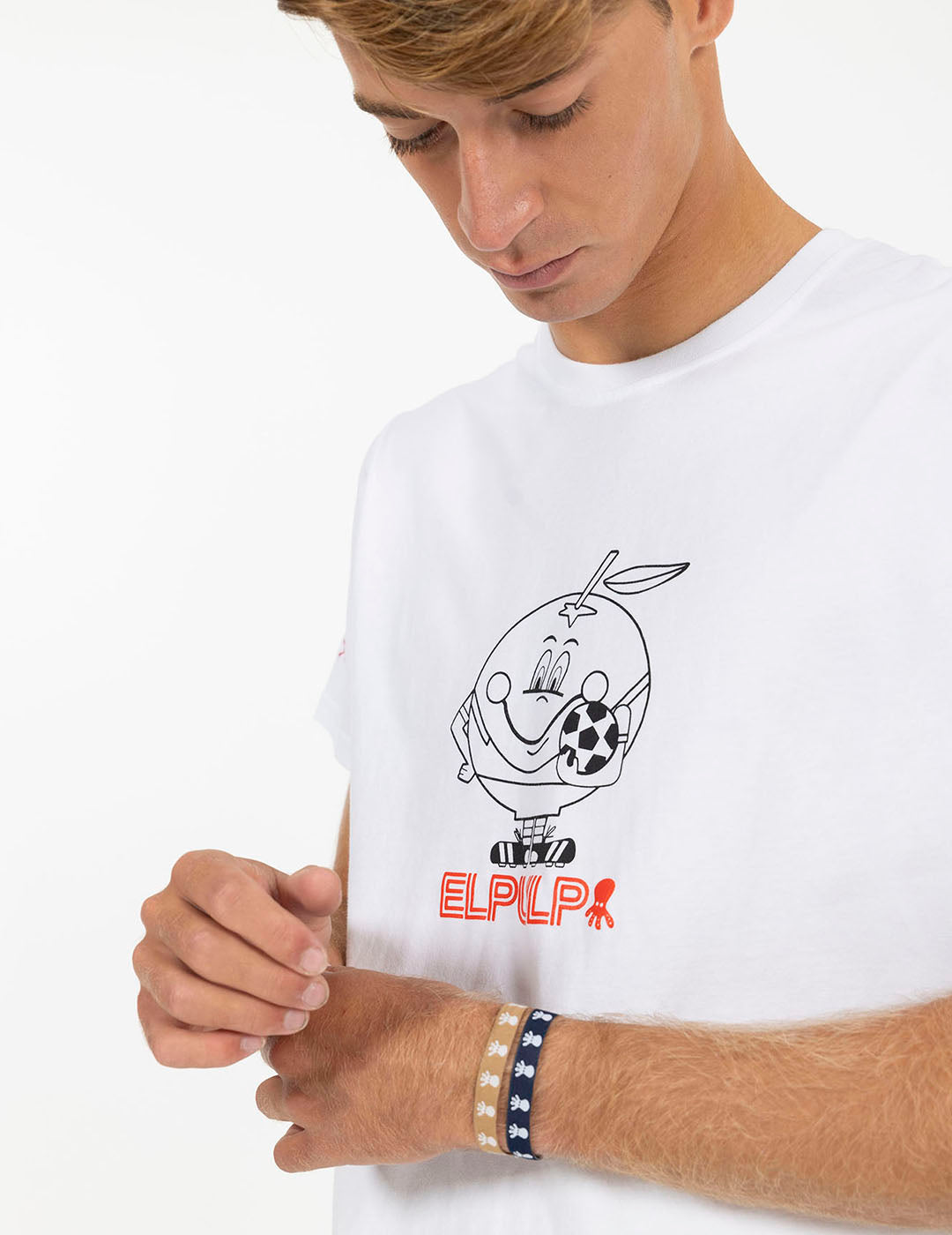 CAMISETA ESTAMPADO SILUETA NARANJITO BLANCO PURO