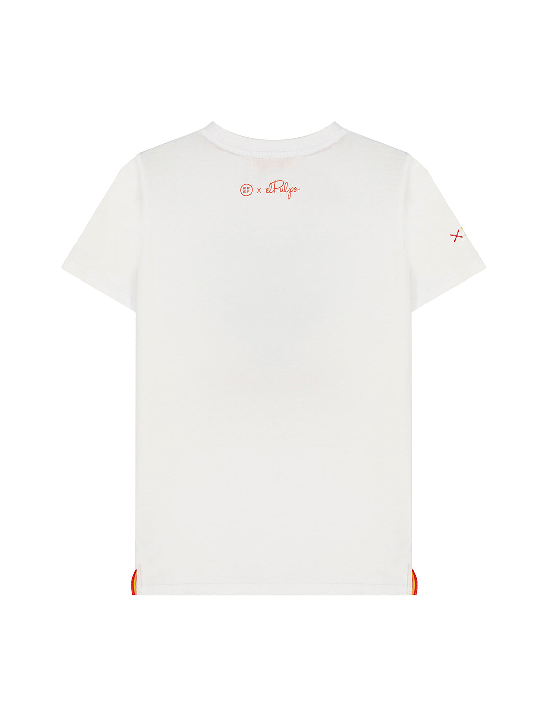 PURE WHITE ORANGE SILHOUETTE PRINT T-SHIRT