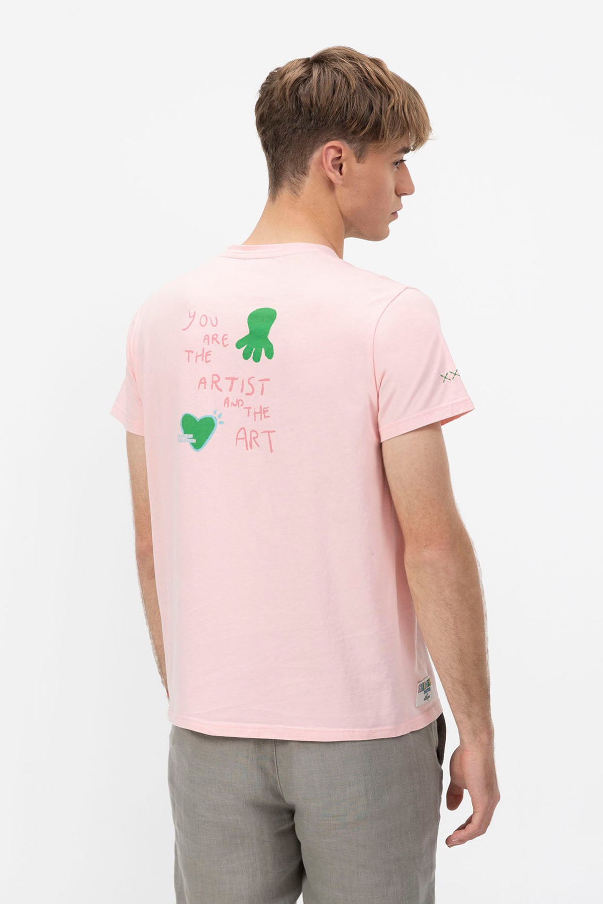 THE ARTIST PRINTED T-SHIRT PINK