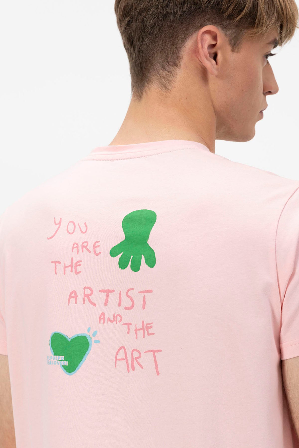 THE ARTIST PRINTED T-SHIRT PINK