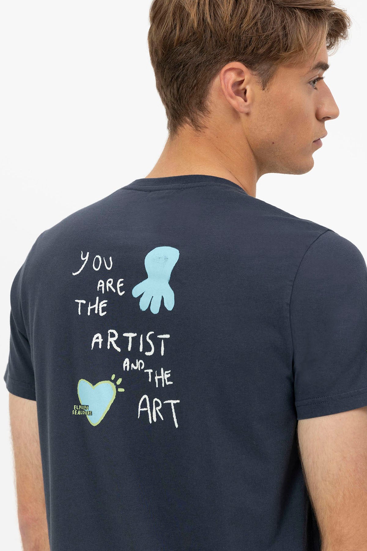 CAMISETA ESTAMPADO THE ARTIST AZUL MARINO DELAVÉ