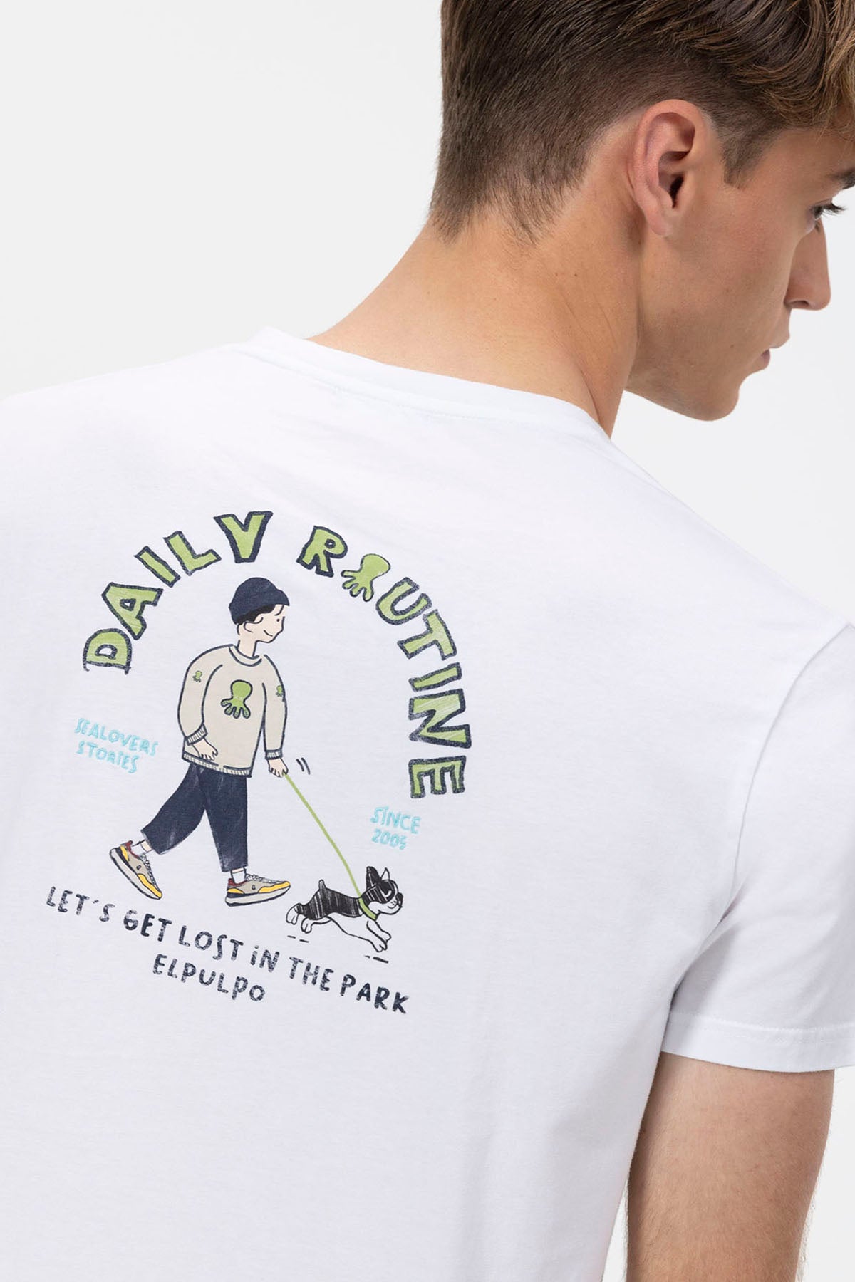 DAILY ROUTINE PRINT T-SHIRT PURE WHITE