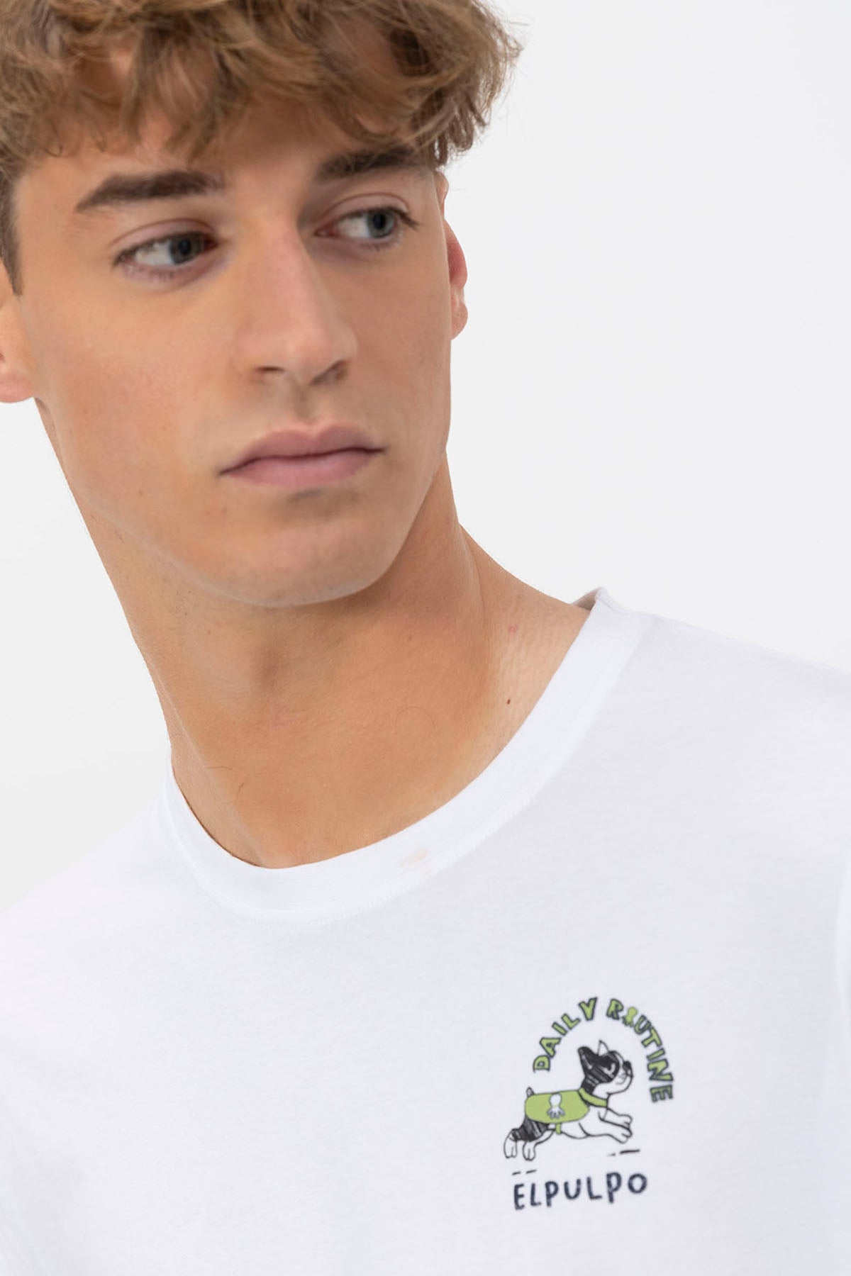 CAMISETA ESTAMPADO DAILY ROUTINE BLANCO PURO