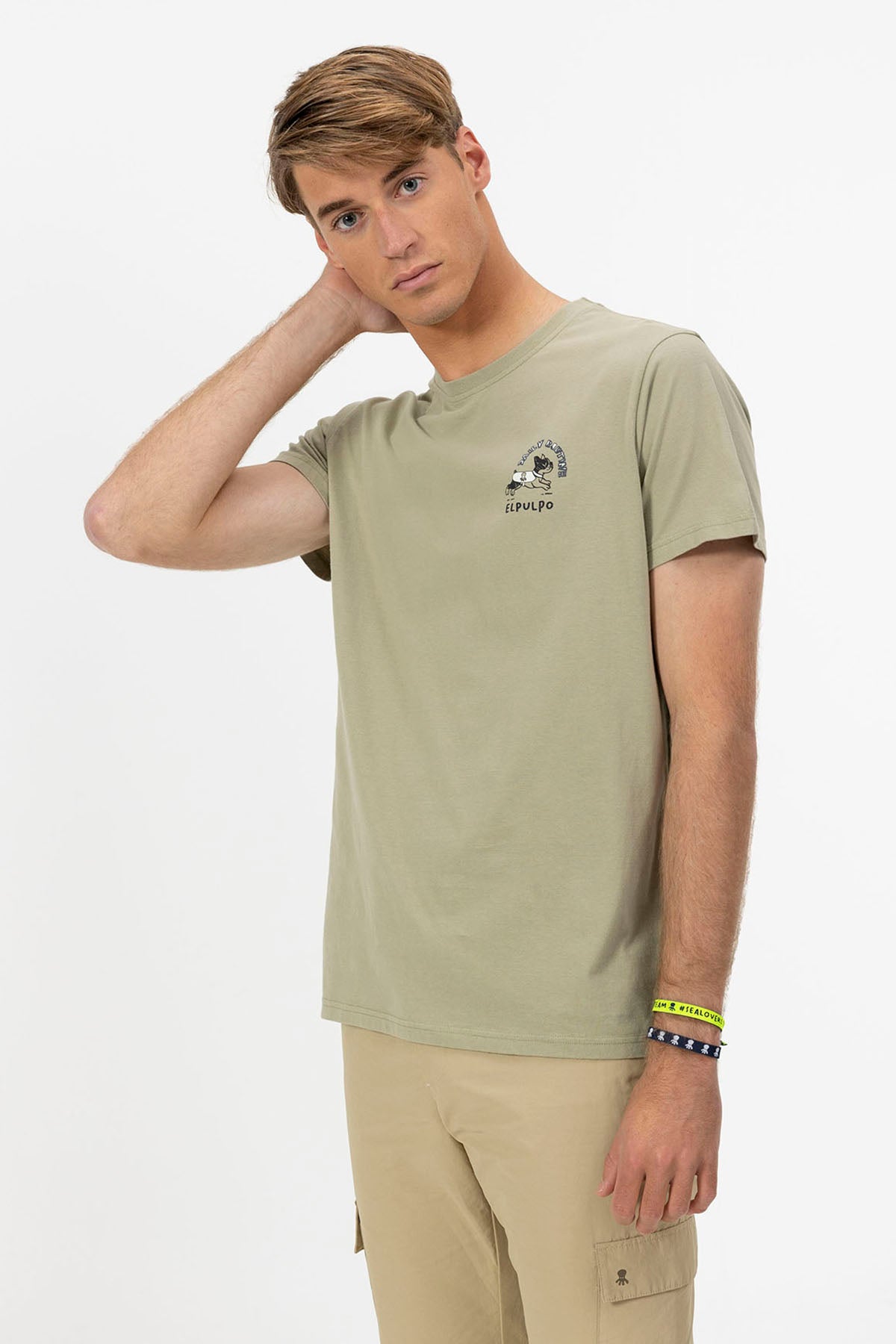 SAGE GREEN DAILY ROUTINE PRINTED T-SHIRT