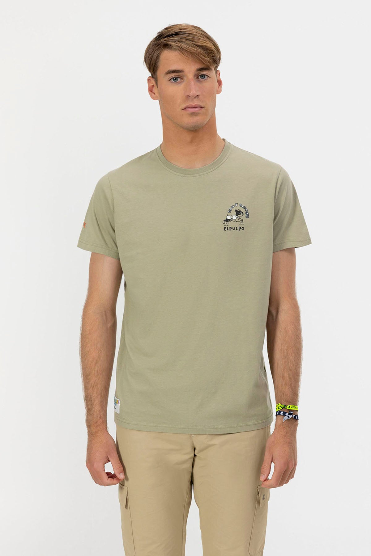 SAGE GREEN DAILY ROUTINE PRINTED T-SHIRT