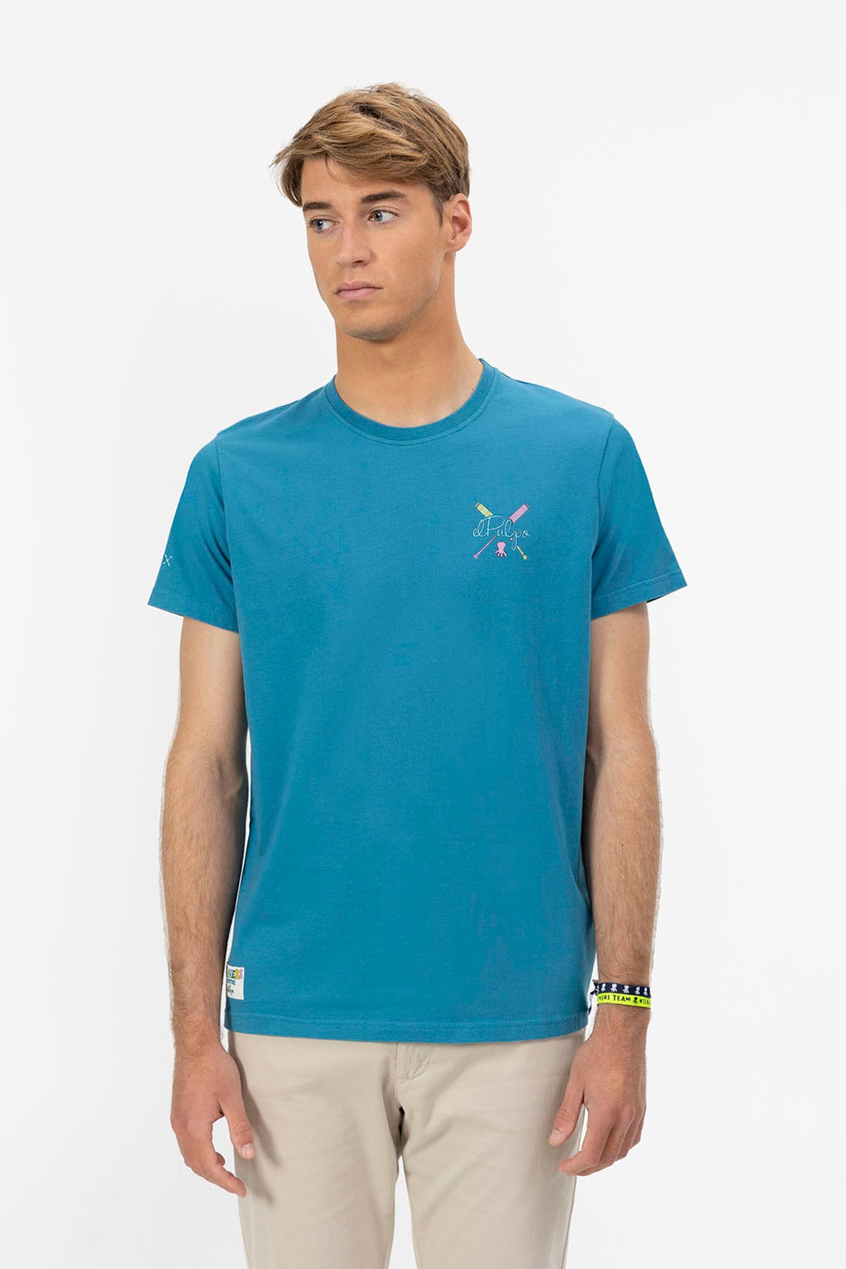 SAPPHIRE BLUE OARS PRINTED T-SHIRT