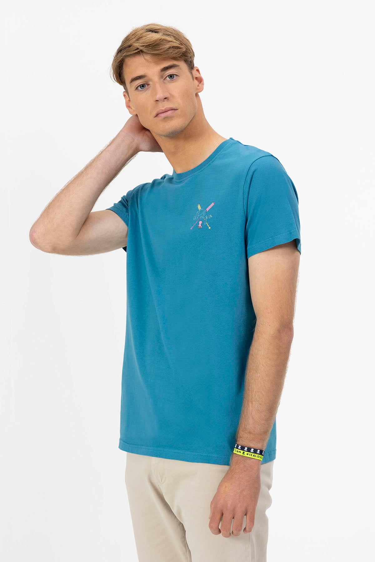 SAPPHIRE BLUE OARS PRINTED T-SHIRT