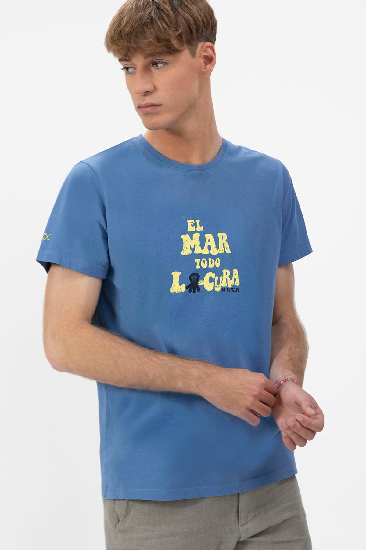 EL MAR TODO LO-CURA INDIGO T-SHIRT