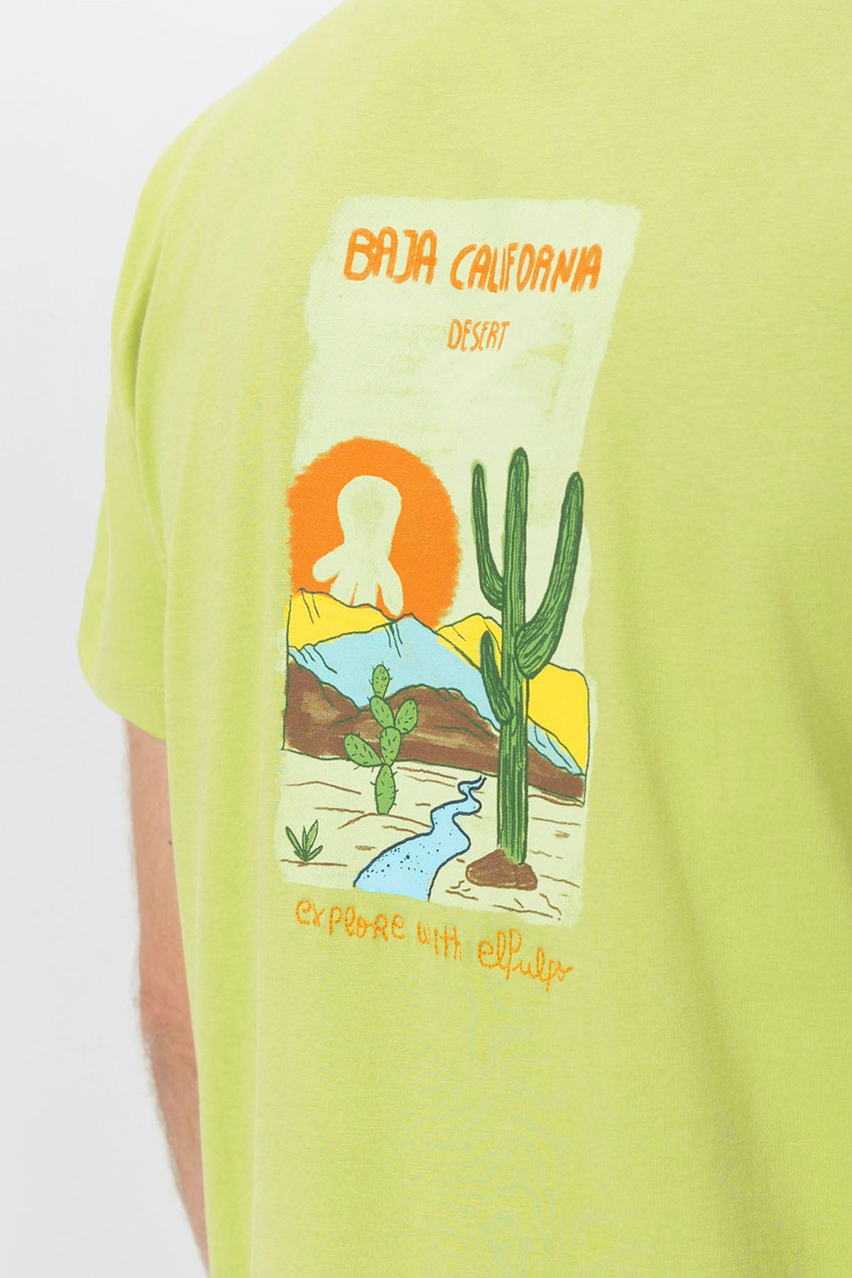 CAMISETA ESTAMPADO DESIERTO VERDE PISTACHO