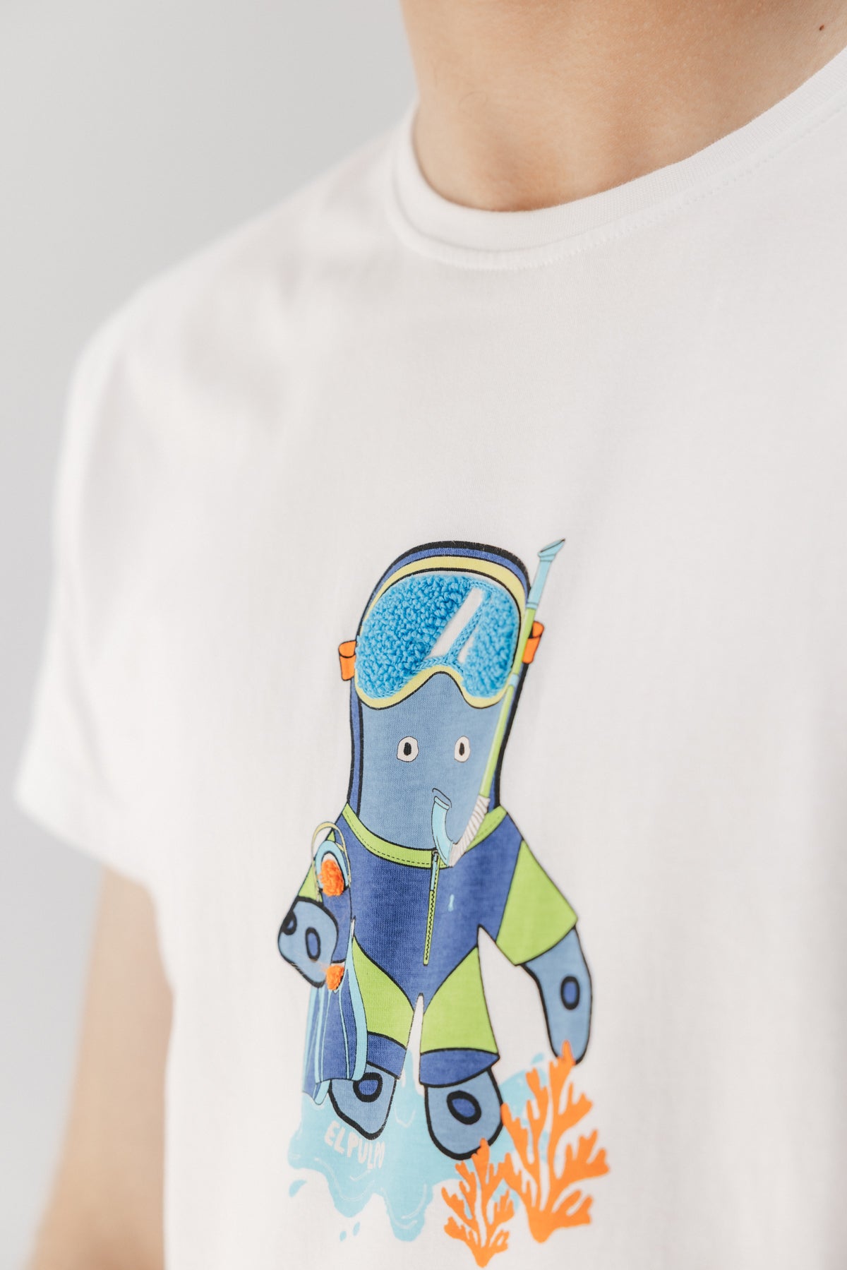 CAMISETA ESTAMPADO ELPULPO SNORKEL BLANCO PURO
