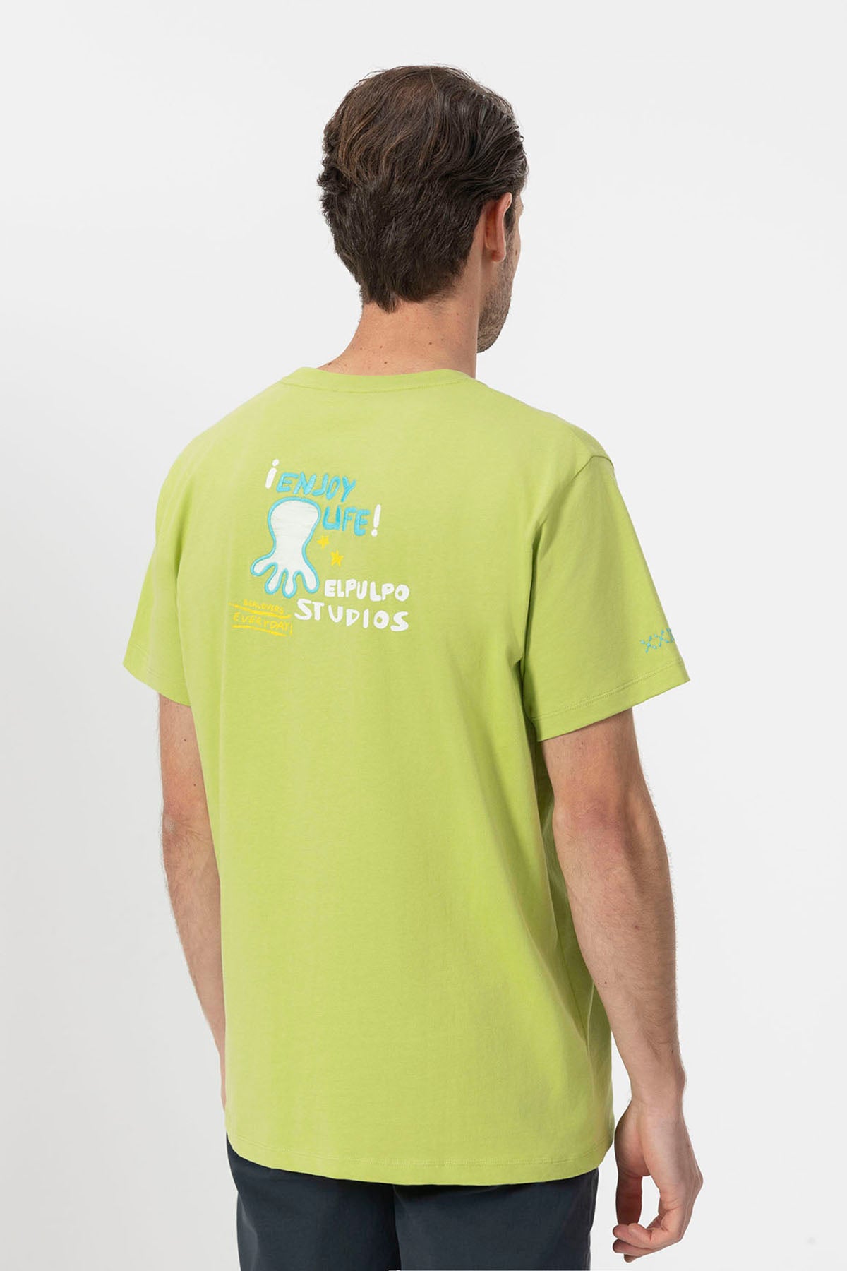 ENJOY LIFE PRINT T-SHIRT PISTACHIO GREEN