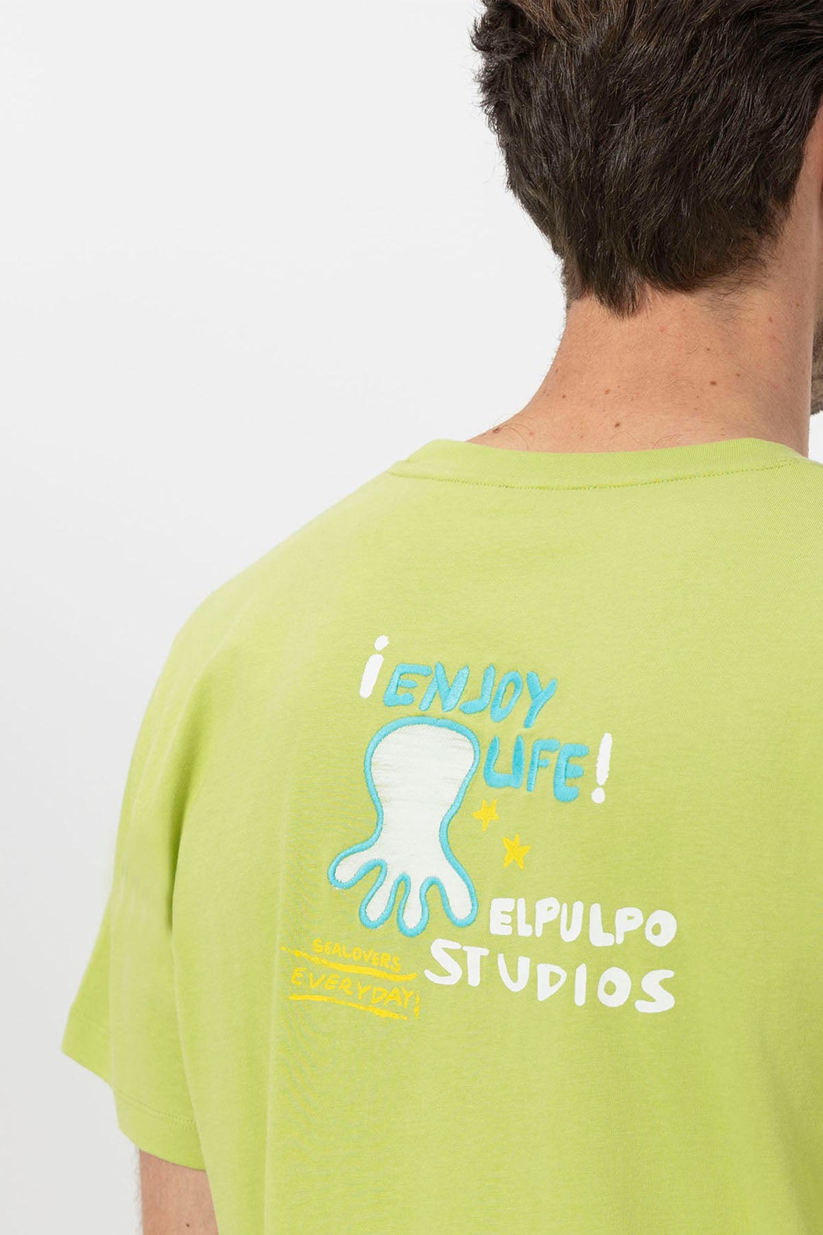 ENJOY LIFE PRINT T-SHIRT PISTACHIO GREEN