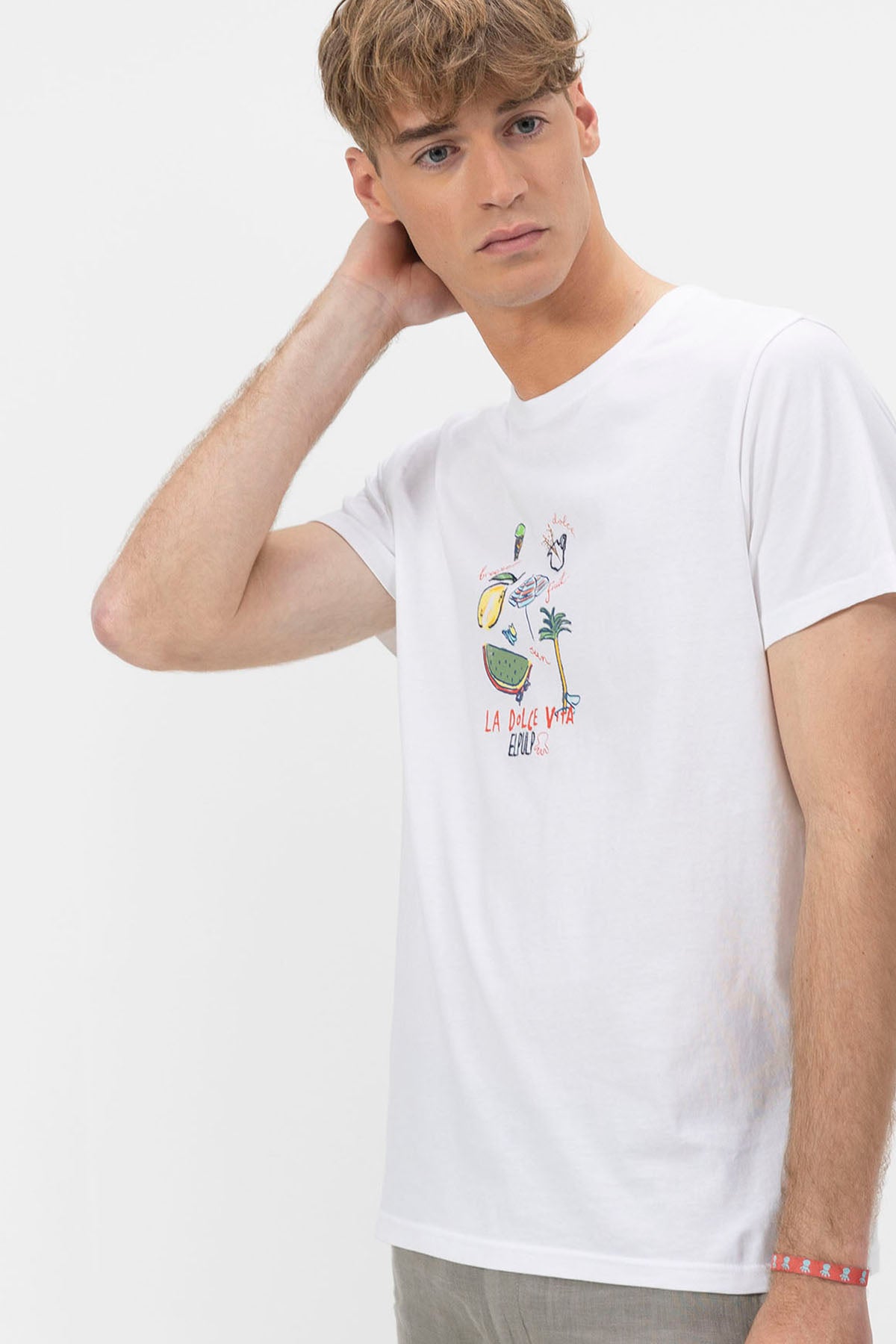 CAMISETA ESTAMPADO LA DOLCE VITA BLANCO PURO