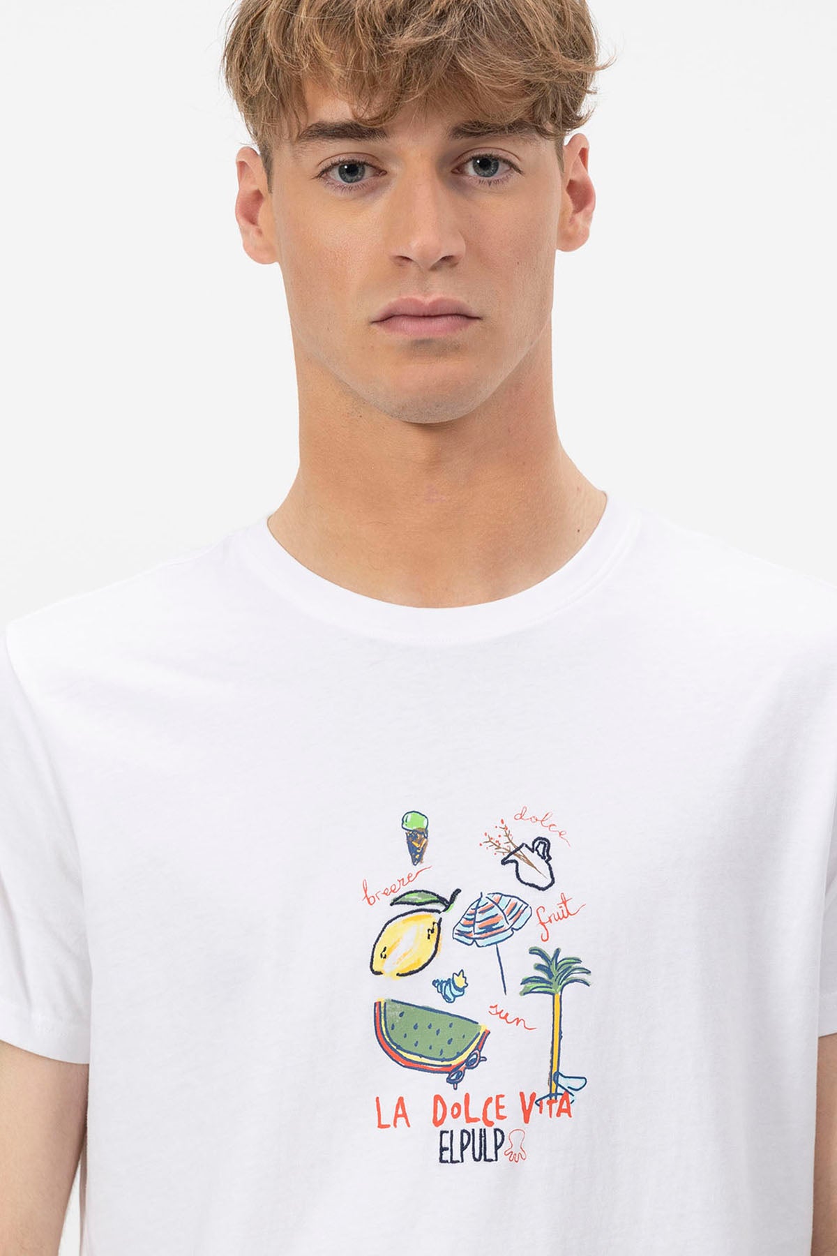 LA DOLCE VITA PRINTED T-SHIRT PURE WHITE