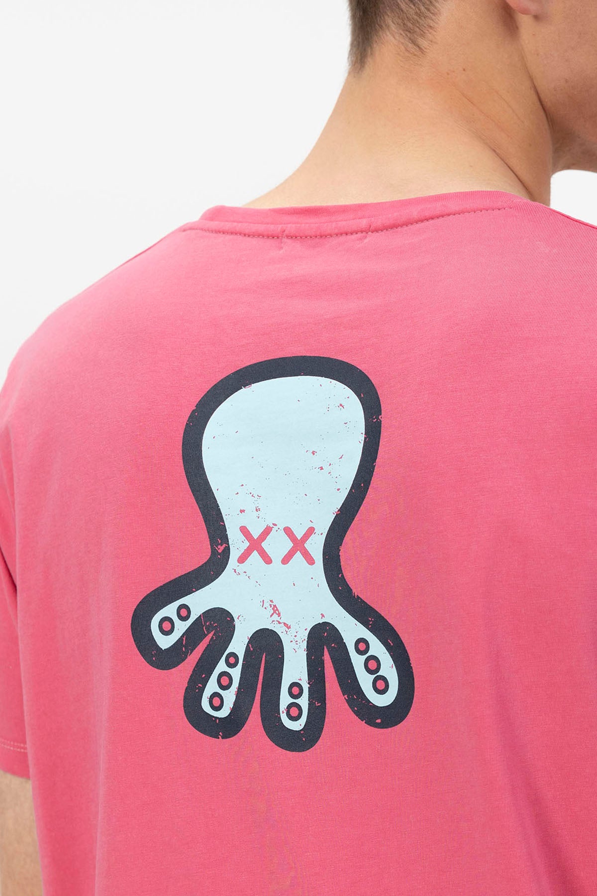 TRIPLE LOGO DRAWN T-SHIRT IN GUM PINK