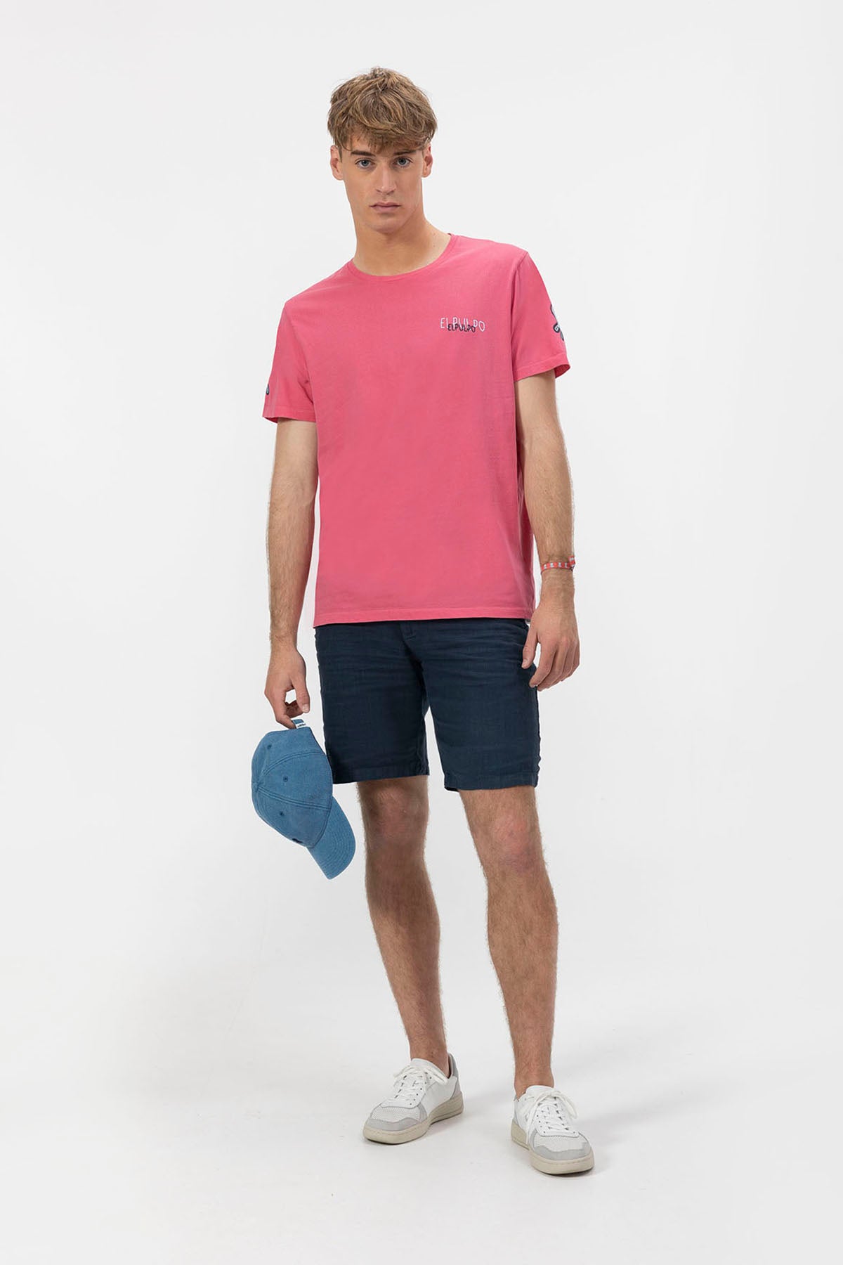 TRIPLE LOGO DRAWN T-SHIRT IN GUM PINK