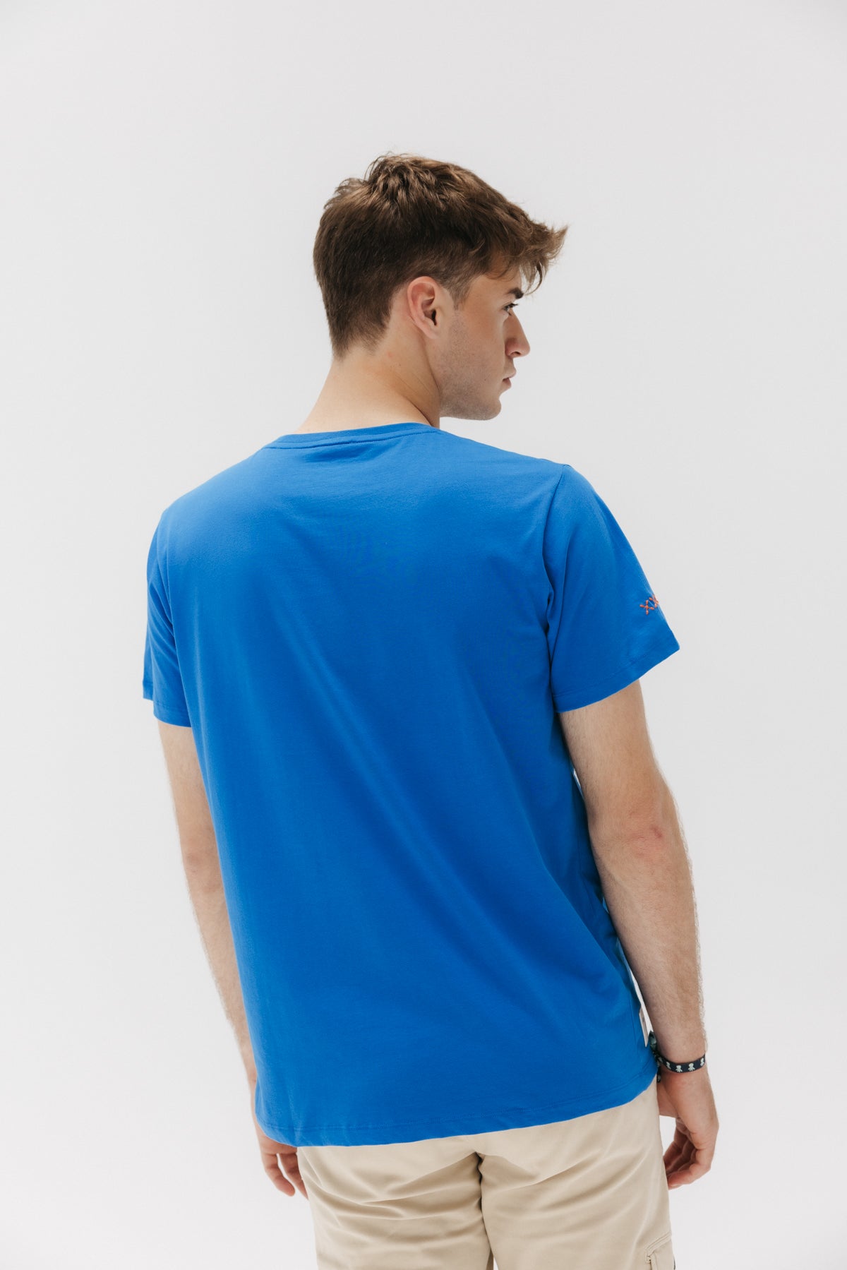 CAMISETA ESTAMPADO BONJOUR AZUL ELÉCTRICO