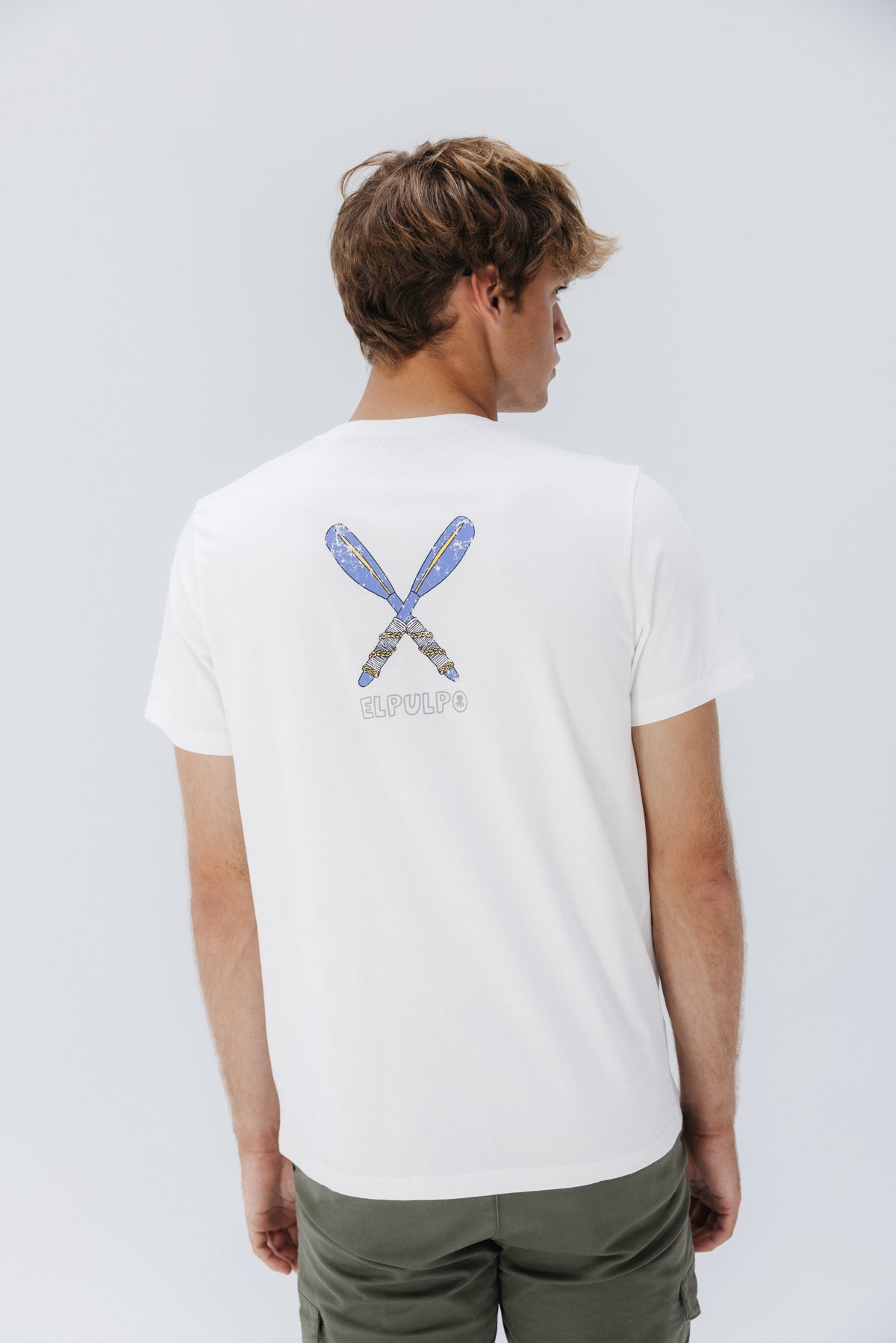 CAMISETA REMOS DESGASTADO BLANCO PURO