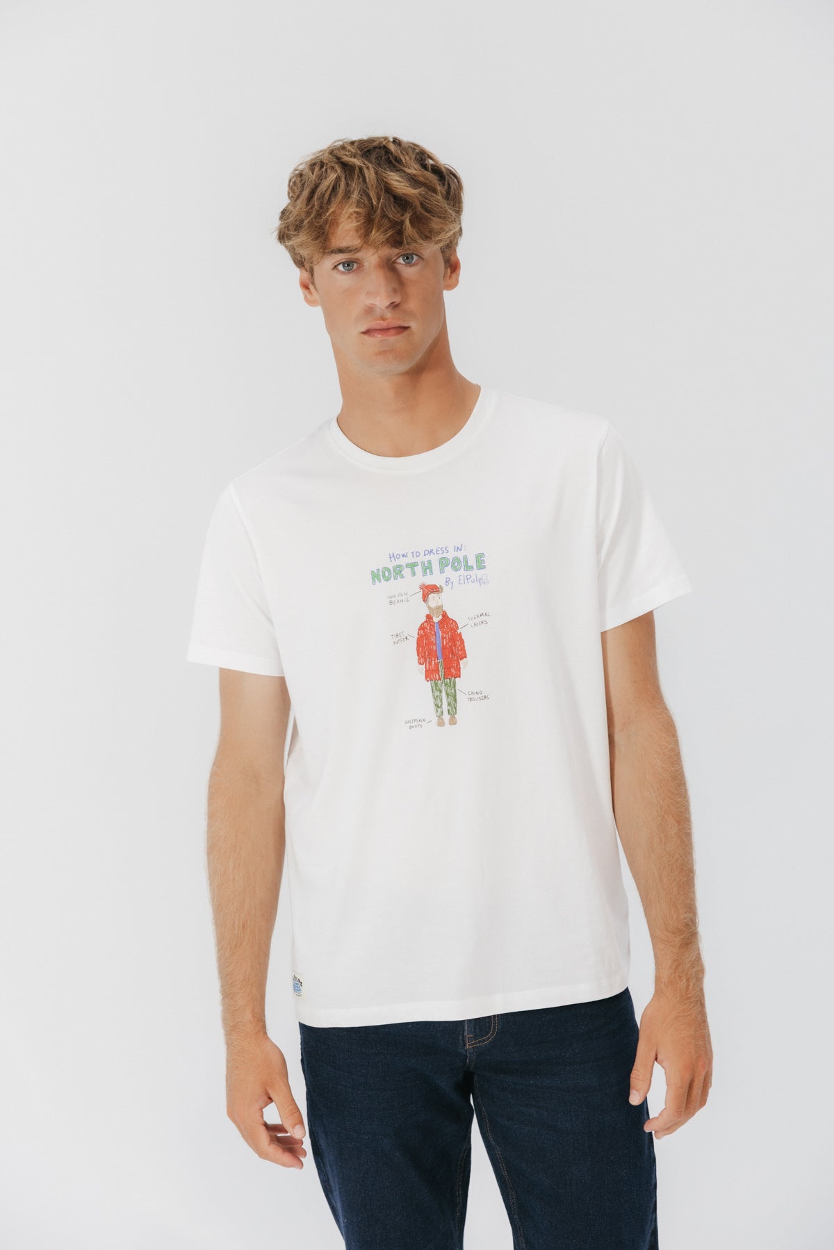 CAMISETA NORTH POLE OUTFIT BLANCO PURO
