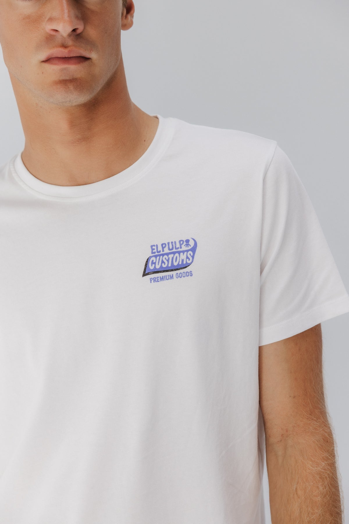 CAMISETA ELPULPO CUSTOMS BLANCO PURO