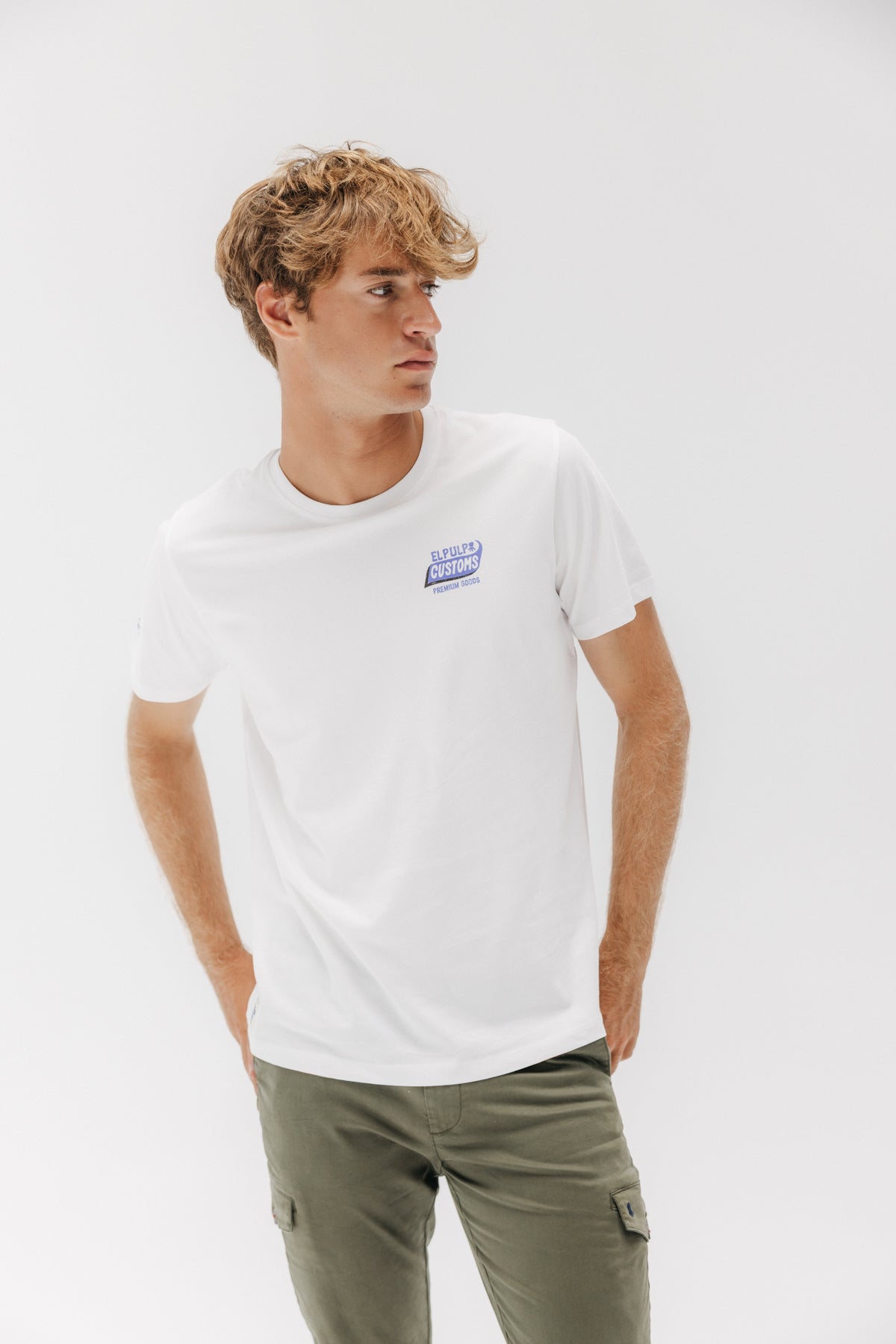 CAMISETA ELPULPO CUSTOMS BLANCO PURO