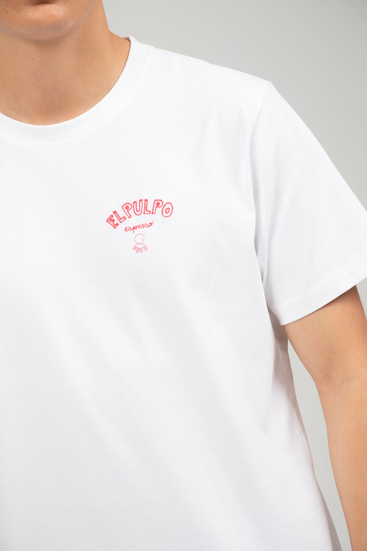 Camiseta estampado elpulpo espresso blanco puro