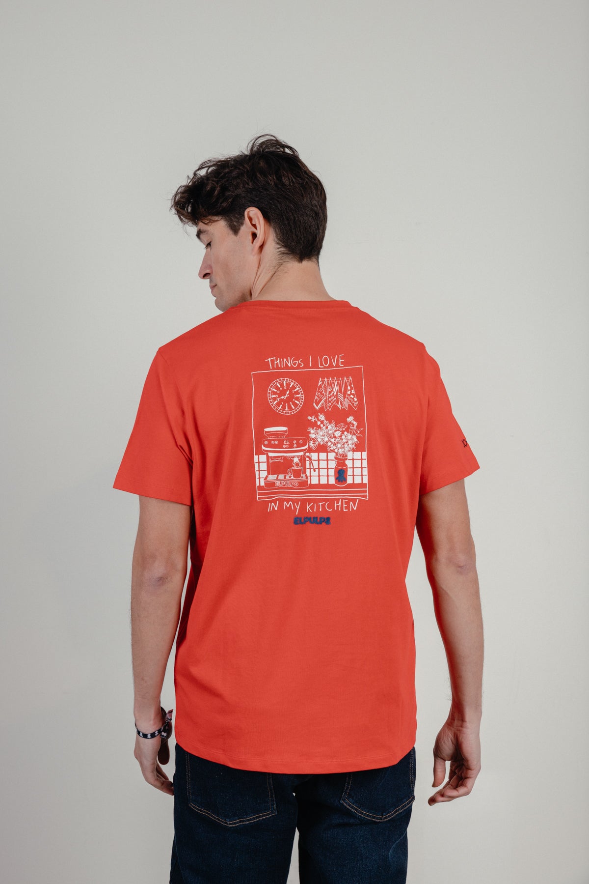 Camiseta estampado my kitchen rojo