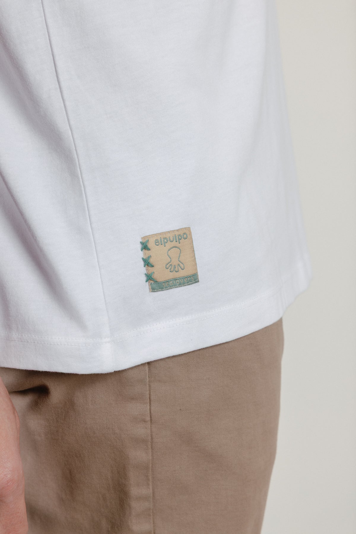 Camiseta estampado say cheese blanco puro