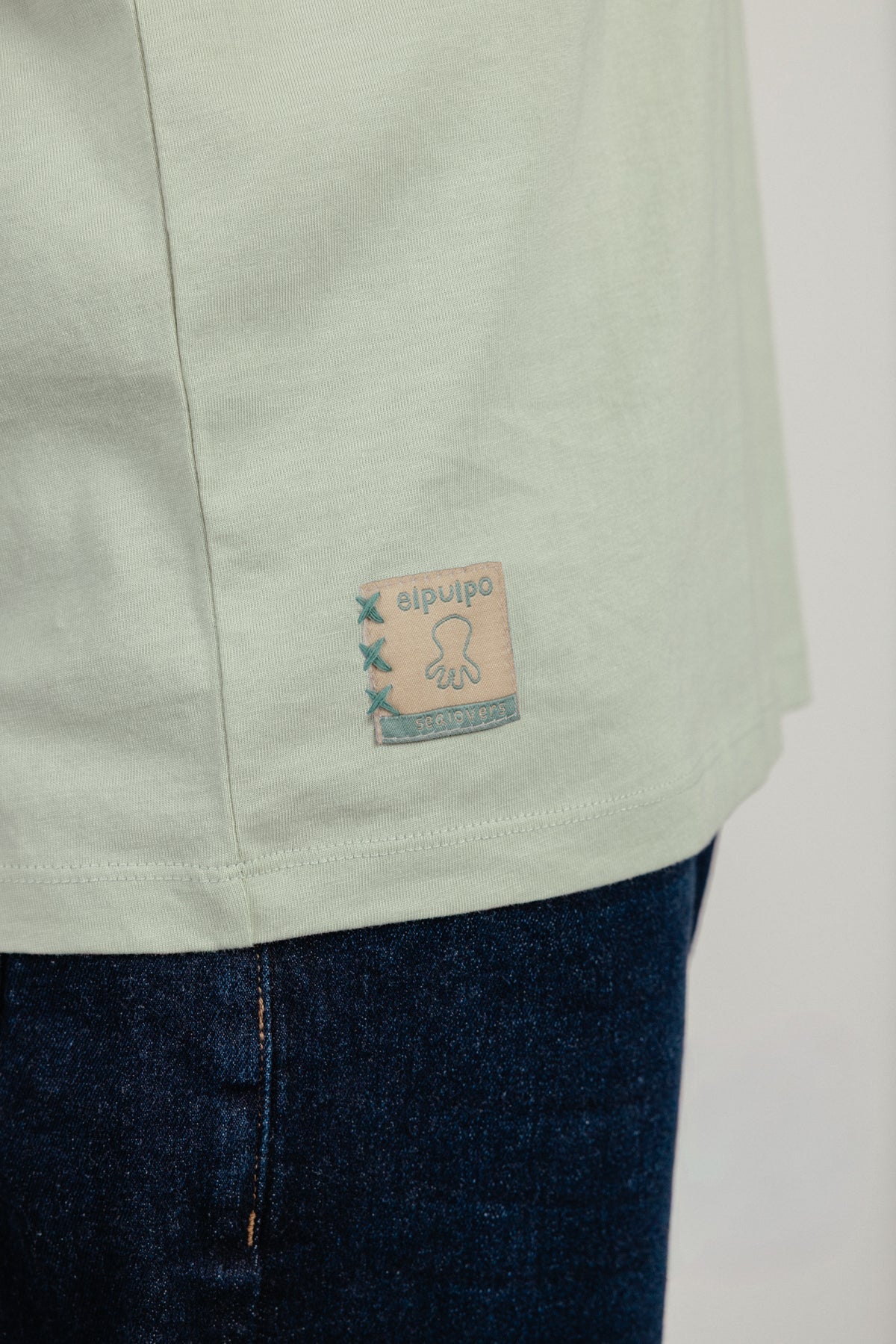 Camiseta estampado say cheese verde menta