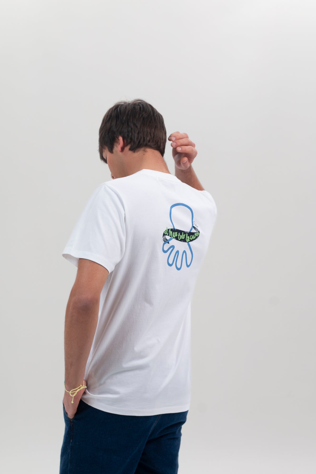 Camiseta estampado logo blanco puro
