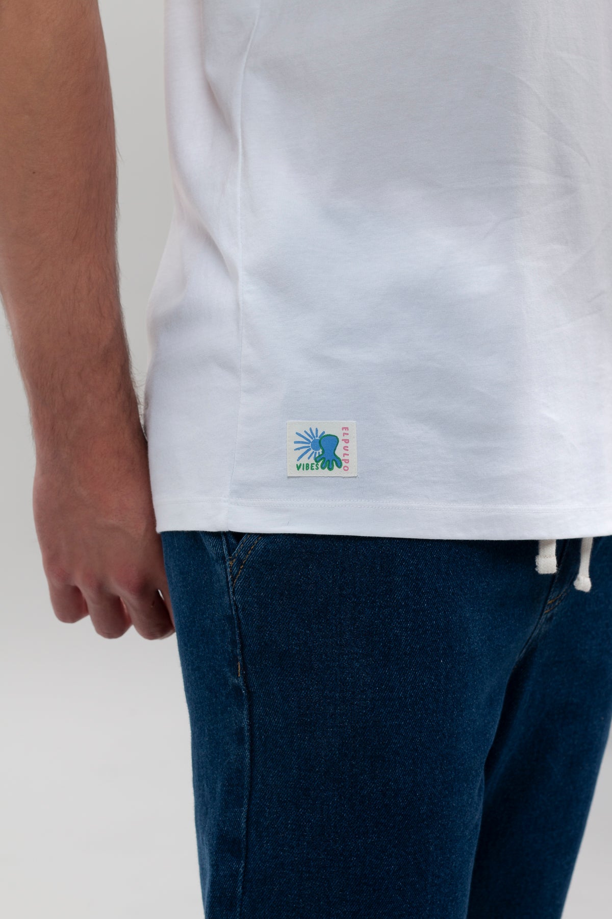 Camiseta estampado logo blanco puro