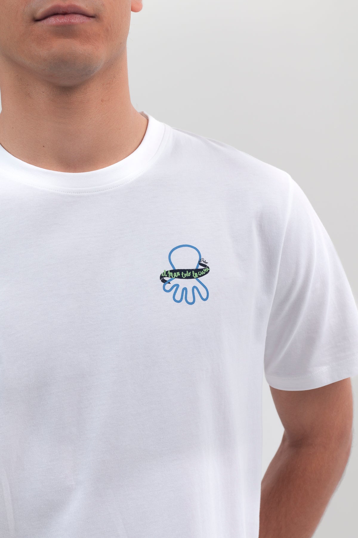 Camiseta estampado logo blanco puro